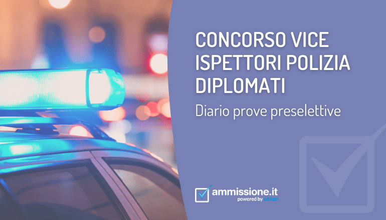 concorso vice ispettori polizia diplomati