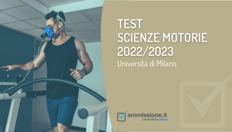 Test Scienze Motorie Università Milano 2022/2023