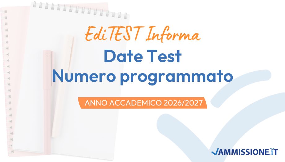 Date test ammissione 2026